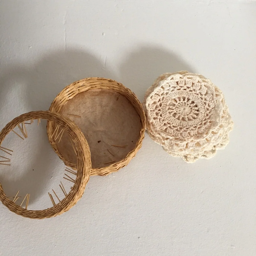 10 handmade crochet coasters
